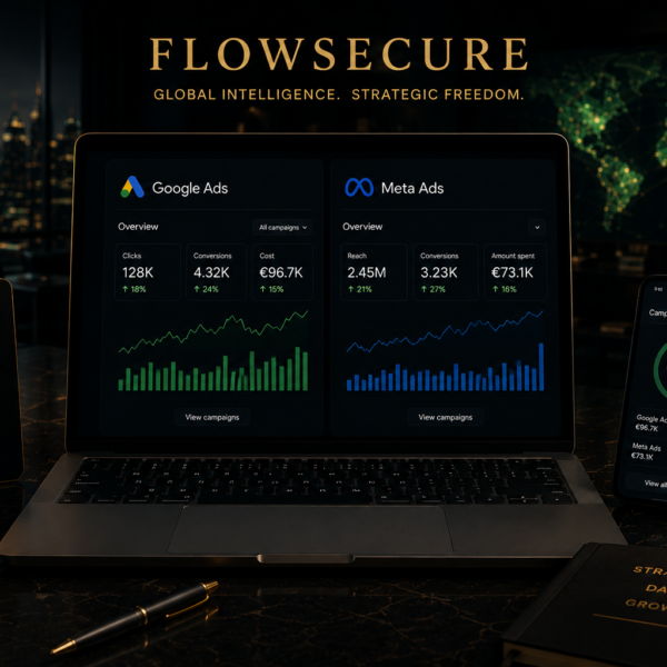 FlowSecure Advertising Account Setup™ – Google Ads & Meta Business Infrastructure